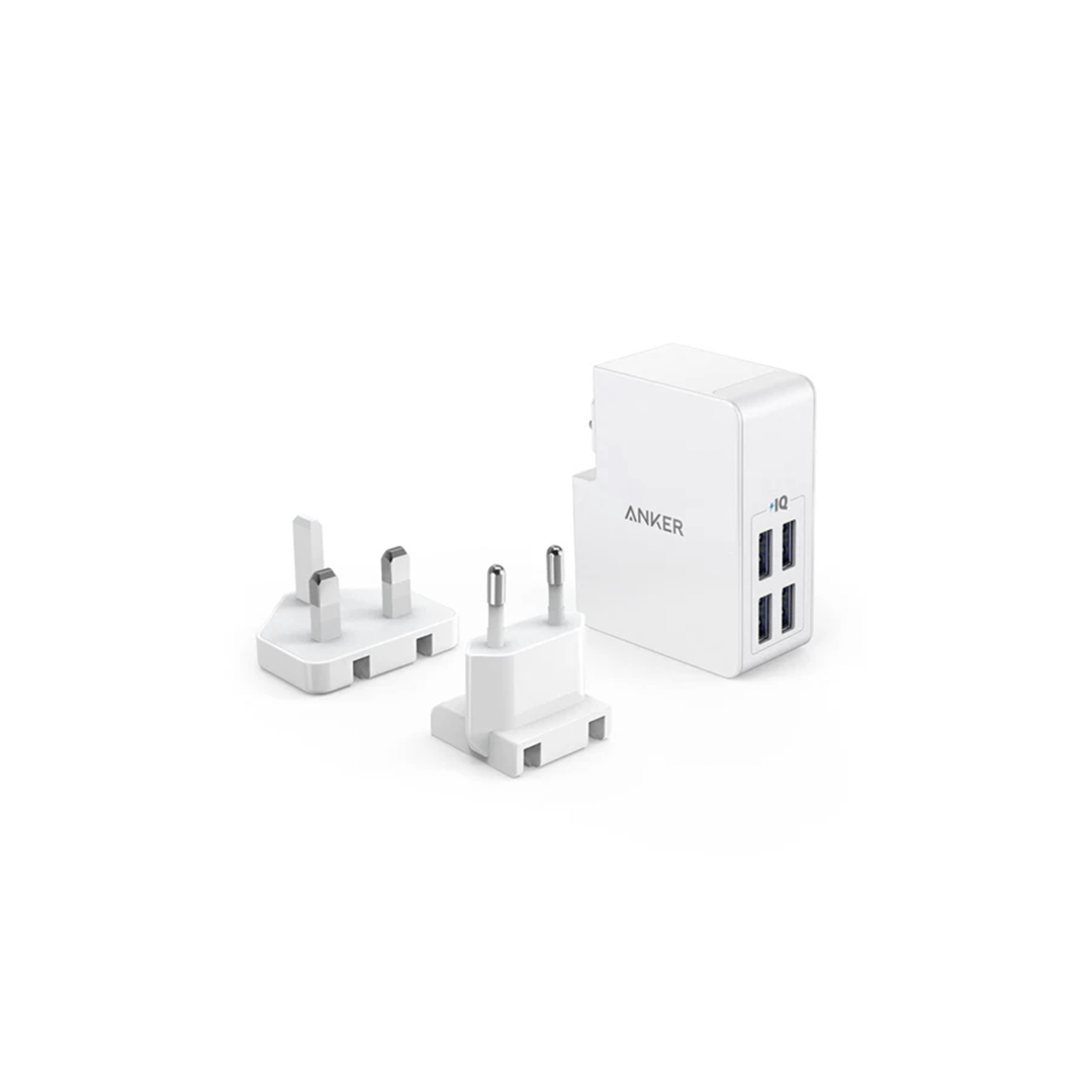 Anker A2042L11 PowerPort 4 Lite travel charger - White in Qatar Anker A2042L11 PowerPort 4 Lite travel charger - White in Qatar